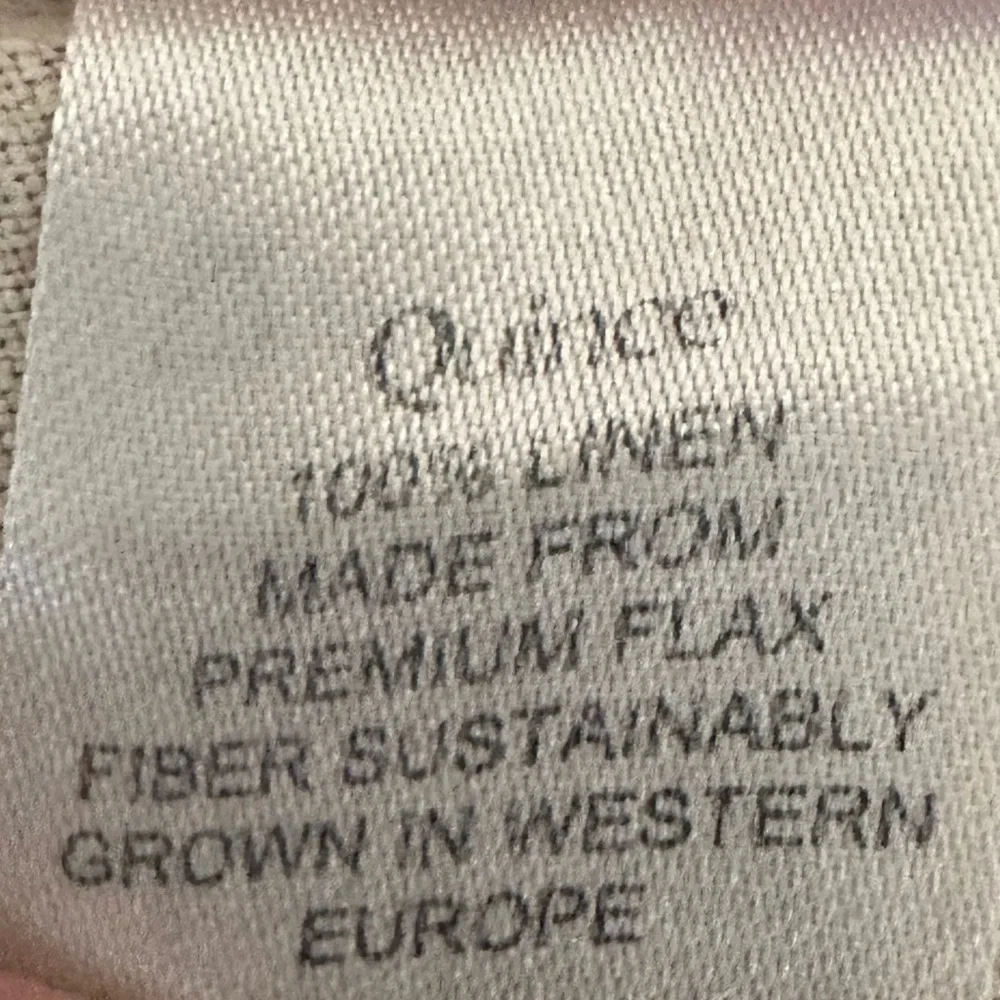 Quince 100% European Linen Cropped Pants Small Flax Elastic Waist